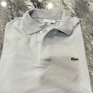 Mens xl gray Lacoste shirt sleeve polo NBW